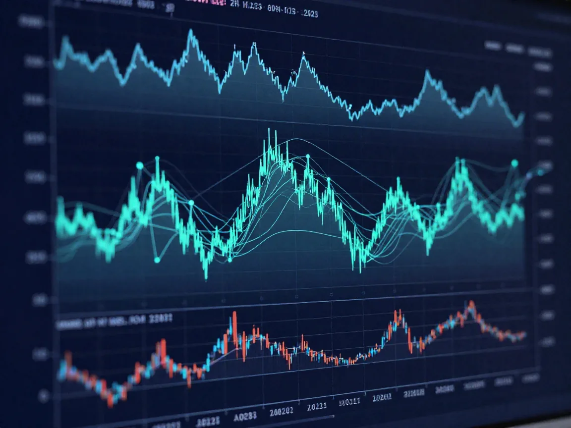Automated data analysis illustration across multiple charts
