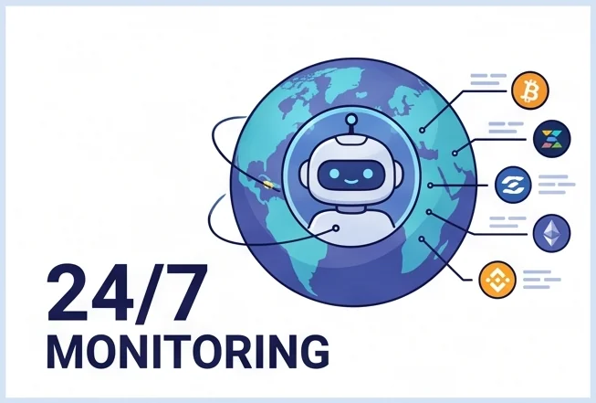 24/7 automated monitoring illustration